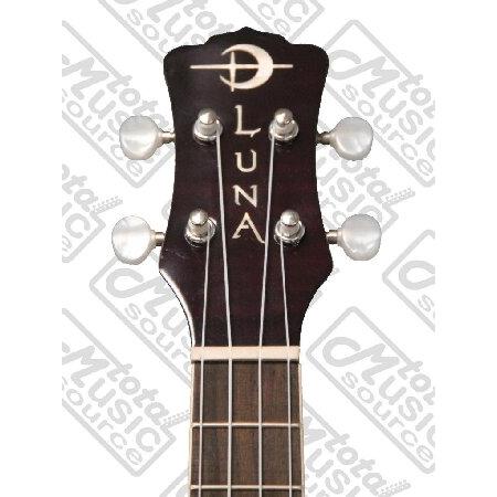 Luna Floral Flamed Maple Concert Ukulele w Tuner ＆ PC, UKE FLO PACK