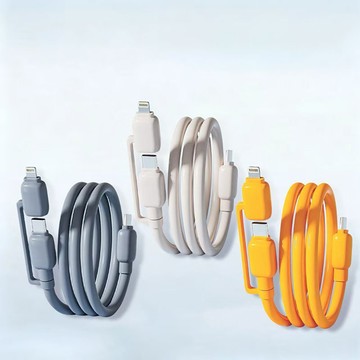 超高CP！雙頭使用！【蝦米良品】倍魔65W快充線 二合一充電線 iPhone 17～8 三星 數據線 PD快充 贈收納綁繩