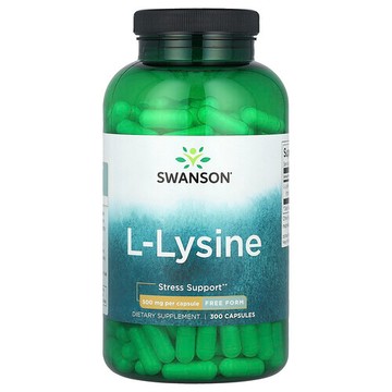 Swanson Vitamins, L-賴氨酸，500 毫克，300 粒膠囊