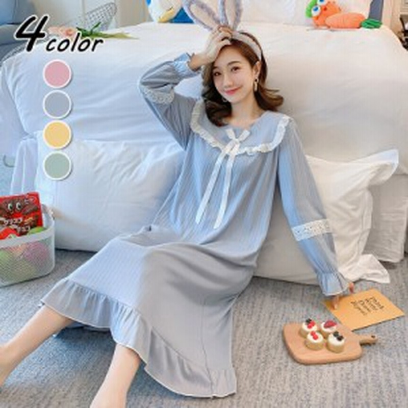 ネグリジェ レディース 春夏秋 長袖ネグリジェ 姫風ワンピース ロング丈 レースフネグリジェ パジャマ ルームウェア オシャレ 大人可愛い 通販 Lineポイント最大1 0 Get Lineショッピング