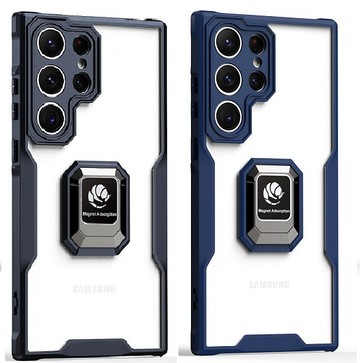 S23 系列殼 Samsung Galaxy S23 Ultra  訊甲透明亞克力背蓋指環支架磁吸手機殼保護殼保護套(贈品 手機殼掛繩)