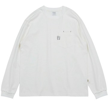 VICTORIA HK 2621007 DOUBLE POCKET L/S TEE 長T (白色)