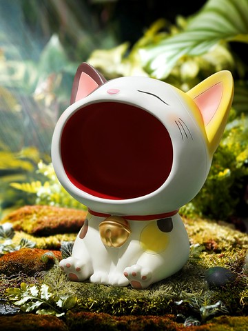 創意貓咪桌面擺件治愈情緒玄關鑰匙收納家居裝飾品女生生日小禮物