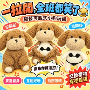 台灣發貨 脫衣小狗玩偶 比基尼小狗玩偶 可脫外衣變裝娃娃 反差小狗毛絨公仔 療癒桌面擺飾 生日禮物 交換禮物 驚喜禮物