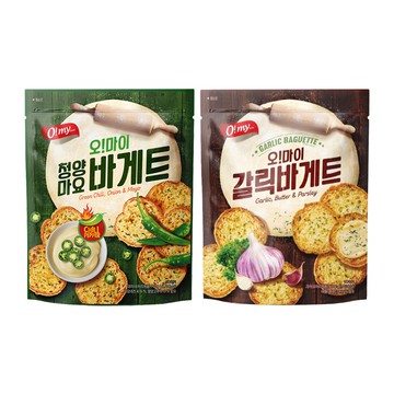 【蝦皮直營】韓國 歐邁福 法式麵包餅乾 香蒜奶油/青陽辣椒美乃滋口味 300g