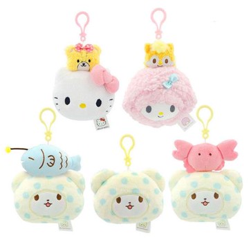 正版長億三麗鷗hellokitty玩偶小掛件庫洛米KT貓毛毯熊毛絨玩具