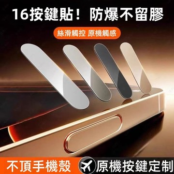 Ai 多功能按鍵防護按鈕 超薄玻璃貼 適用於 蘋果 iPhone 16 Pro Max Plus 防手汗 案件保護貼