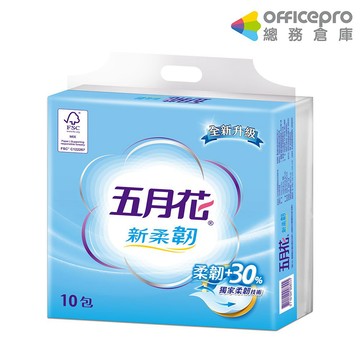 五月花 新柔韌抽取衛生紙/0102366/100抽/10包/6袋/箱｜Officepro總務倉庫