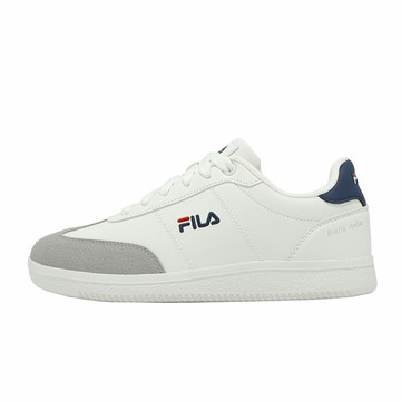 Fila 休閒鞋 C920Z 女鞋 米 藍 皮革 板鞋 運動鞋 5C920Z413