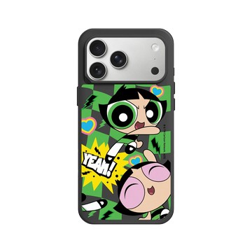 iPhone 17 Pro Max SolidX 黑 - The Powerpuff Girls 飛天小女警 - 毛毛 - 可愛格紋款