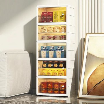 置物架家用收納架客廳落地臥室衣服儲物柜多層零食架玩具收納柜子