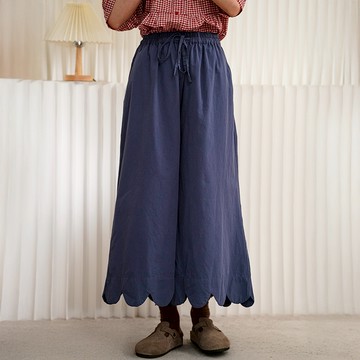 波浪花型下擺寬褲722352