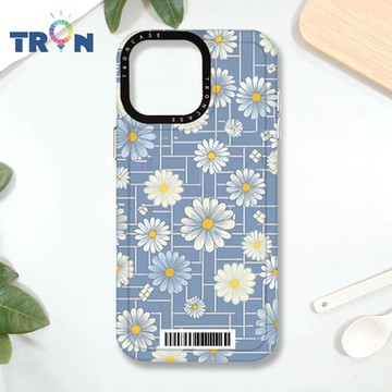 TRON IPHONE 16 PRO MAX 方格小雛菊花朵 防摔 MAGSAFE 磁吸 太空載具殼 透白 手機殼