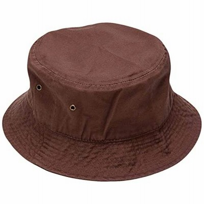 [ニューハッタン]NEWHATTAN ストーンウォシュ バケットハット 1500 ダークブラウン S/M(58cm〜59cm) [並行輸入品]