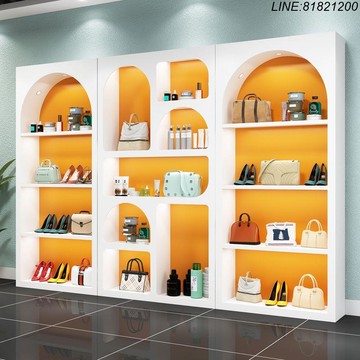 珠寶櫃 展示櫃 展示架 陳列櫃 免運 速發 開立發票 化妝品展示櫃精品美容院背景展櫃鞋包手辦異形櫃多功能組合產品櫃