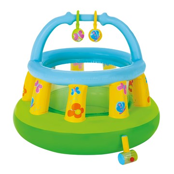 INTEX 蝴蝶充氣遊戲池 PVC塑膠材質 適合年齡9~18個月  展開130 x 130 x 104cm 收納30 x 12 x 27 cm  48474  1個