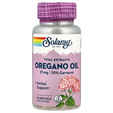 Solaray, 重要提取物，牛至油，57 毫克，60 粒軟膠囊