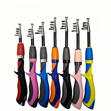 速賣通槍柄小拋竿 迷你兒童海竿伸縮路亞竿海竿 便攜式路亞釣魚竿