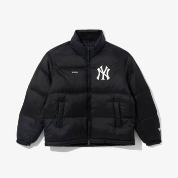NEW ERA 男女 韓版外套 AP MLB Puffer Down DJ54 紐約洋基 黑 NE14742024