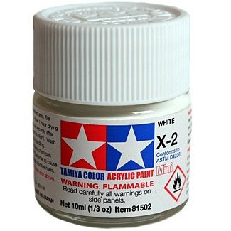 TAMIYA 田宮 81502 模型 耗材 水性漆 X-2 亮光白 10ml 萬年東海