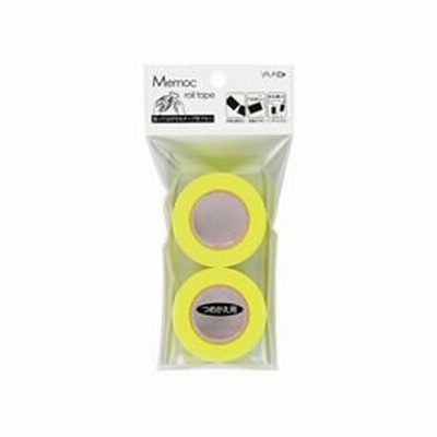 ヤマト メモックロールテープ蛍光 詰替用 レモン2巻入 WR-25H-LE