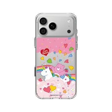 iPhone 18 Pro Max Clear Case（相機按鈕） 透明 - Care Bears - 熊與獨角獸