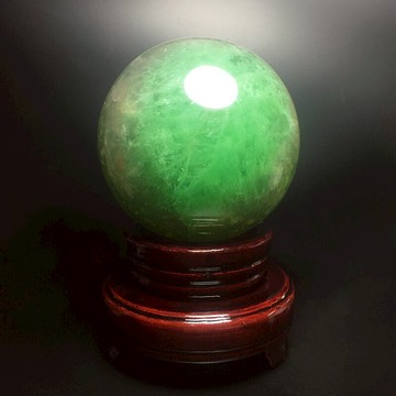 天然綠水晶螢石球家居臥室玄關辦公室招財鎮宅轉運風水球財運擺件