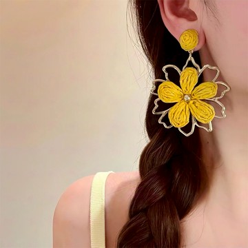 現貨🔥夏日清爽多巴胺花朵耳環 珍珠項鏈 珍珠耳環 耳環 圓形耳環 韓系耳環 項鏈 女生項鍊 長項鍊 項鍊 項鍊女 耳環女