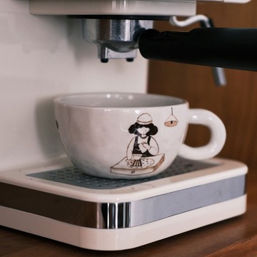 咖啡師手繪陶瓷杯 / 日式拉花咖啡杯 / 家用馬克杯