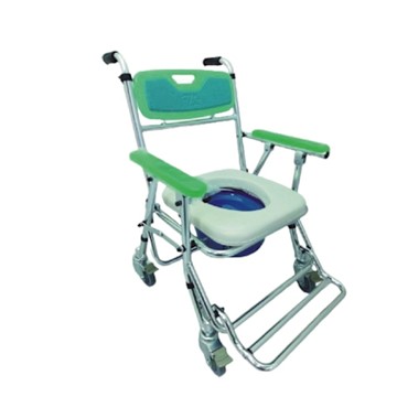 【便盆椅】康復醫療 鋁製便盆椅升降可收納附輪款 升降便盆椅、附輪馬桶椅、鋁合金便椅、收納便器椅、免組裝便椅、老人如廁椅、調整高度、便盆後抽、康復醫療、可移動便椅