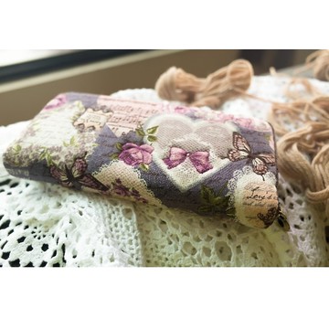 艾拉蔓獨家手工布長夾_手縫立體壓紋_多種花色