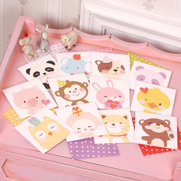 迷你六一兒童節賀卡卡片萬用卡感謝卡卡通立體情人卡MINI-1408