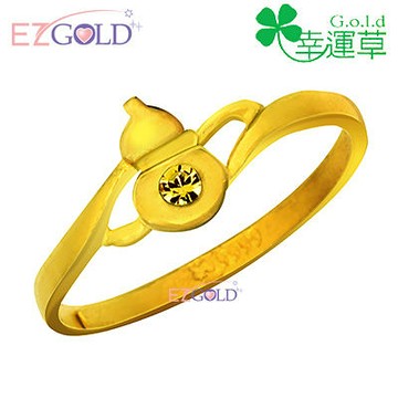 幸運草金飾 -福祿滿盈- 黃金開運尾戒