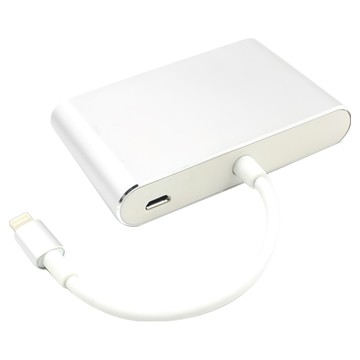 K-LINE iPhone/iPad 轉 VGA 4K UHD 數位影音轉接頭 鋁合金材質 支援HDMI/VGA影音訊號  C301SR01PCXKL  1個