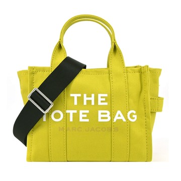 MARC JACOBS Mini TOTE 字母印花帆布兩用托特包-迷你/亮黃