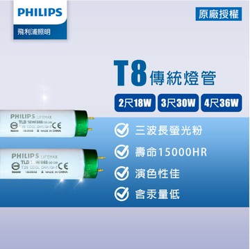 ??〖飛利浦/恕不零售〗 三波長 太陽神 直燈管 T8 2尺/3尺/4尺 18W/30W/36W   〖永光照明〗PH-%WTLD%