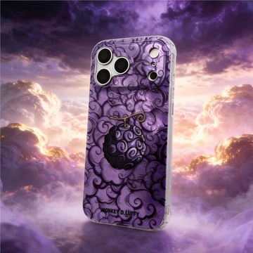 路飛惡魔果實適用蘋果17promax手機保護套防摔15promax透紫鐳射漸變耐發黃16保護殼動漫二次元海賊王手機殼