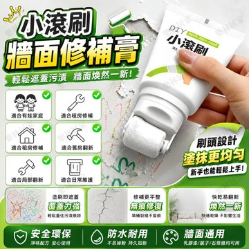 熱銷🔥小滾刷補牆膏 彩色滾筒漆 牆面翻新改色修補漆 內牆漆補牆漆乳膠漆 牆面小滾刷 小滾刷牆面修補漆