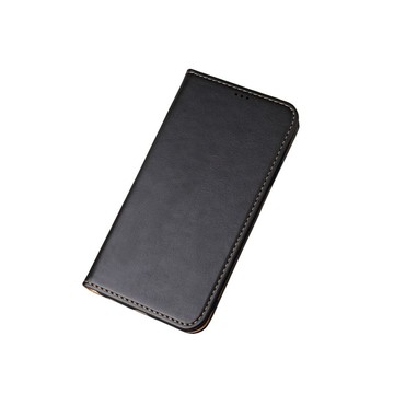 宇宙殼 iPhone 17 全系列 輕奢質感皮革磁吸翻蓋手機殼 黑