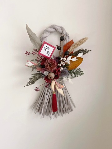 【不凋花乾燥花】富貴盈門春節注連繩掛飾