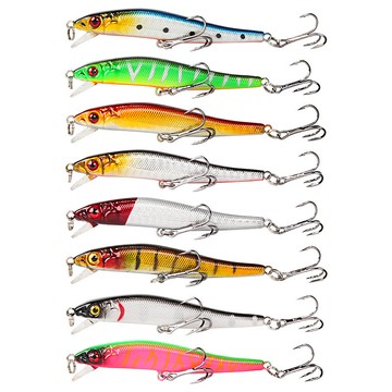 【TTFF】仿真ABS響珠米諾10.7cm/6g配三本加強鉤+噪音響珠 淡水垂釣漁具假魚餌批發