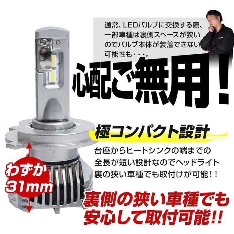 プレオ L275 285F 専用 H22.4〜H30.3 H4 LED ヘッドライト Glanz