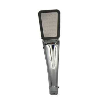 淋沐一郎 不鏽鋼細孔 電鍍把手 300孔增壓面板  增壓省水蓮頭 銀色  1個