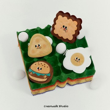 出走旗艦店 -麵包屋系列-迷你卡通創意鑰匙 零錢包