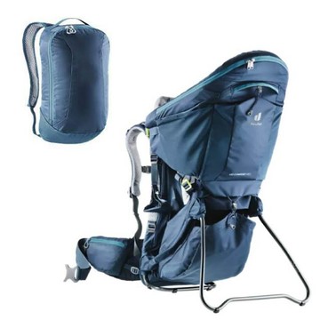 Deuter Kid Comfort Pro 12+10L 輕量網架式減震透氣嬰兒背架背包/3620321 深藍