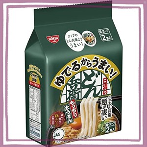 日清食品 ゆでるからうまい! 日清のどん兵衛 もっちり太うどん 2食パック インスタント袋麺 192G×9個