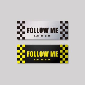 FollowMe/鋁牌飾貼 SunBrother孫氏兄弟 金屬質感 防水 鋁牌 車貼