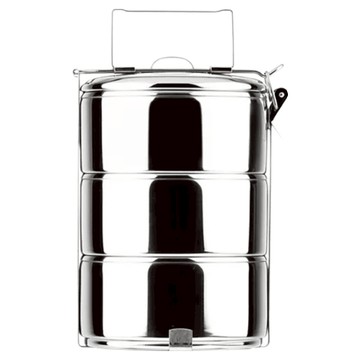 ZEBRA THAILAND 斑馬牌 304不銹鋼 多層飯盒 10cm 3層 0.4L  銀色  1個