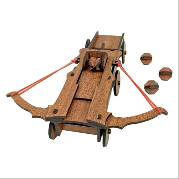 木質手作DIY｜達文西手稿模型-弩砲【墊腳石】