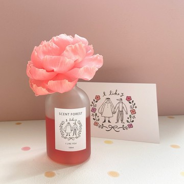 【香氛森林】「我喜歡你」室內香水擴香花 - 粉紅色全新上市【可選幸運花款】【快速出貨】